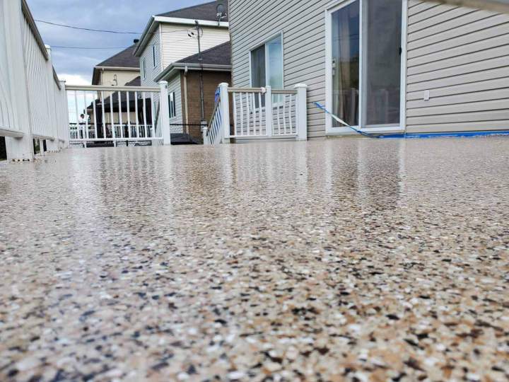 Plancher en époxy flocon de vinyle Rive-Nord