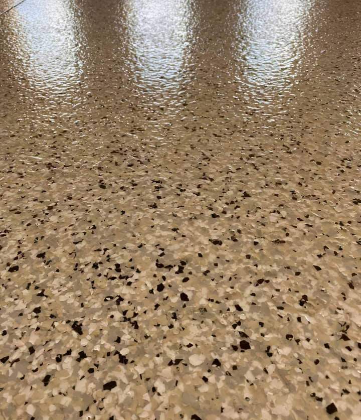 Plancher en époxy flocon de vinyle Rive-Nord