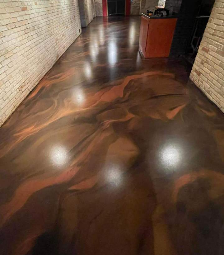 Plancher en époxy flocon de vinyle Rive-Nord